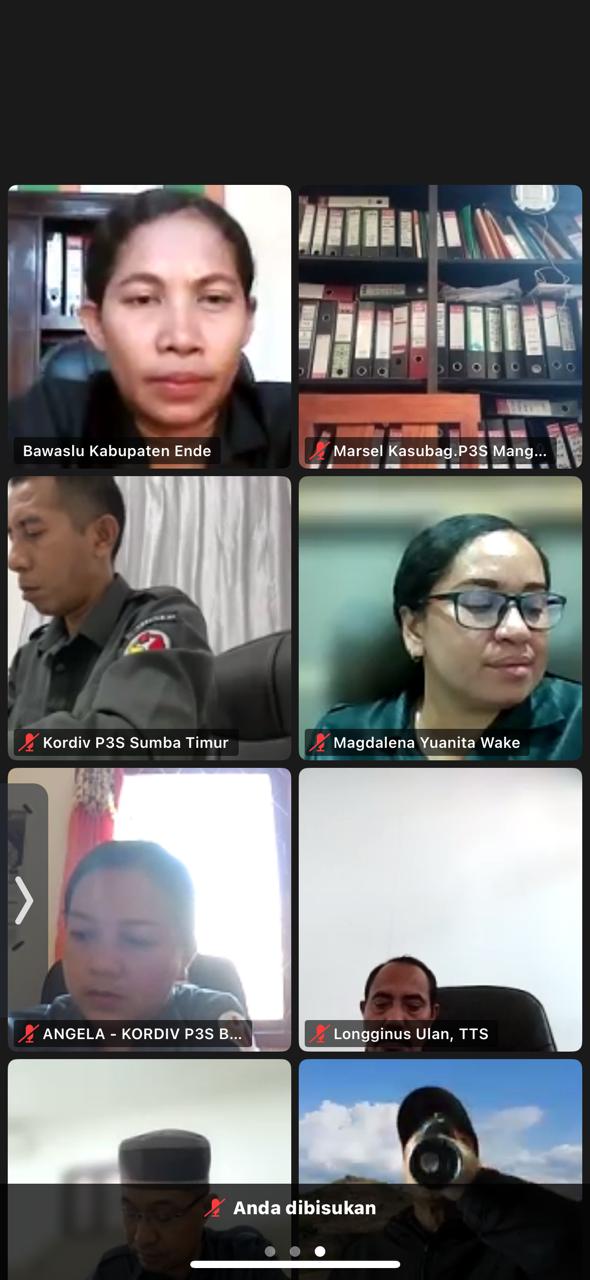 Senin,16 Juni 2025 melalui Zoom Meeting  yang merupakan rapat rutin divisi dan dihadiri 22 Kabupaten Kota se-Provinsi NTT.