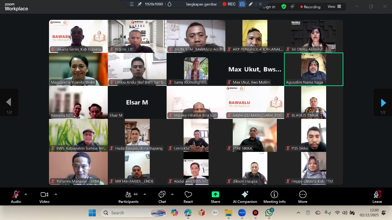 Rapat ZOOM Layanan Advokasi Hukum