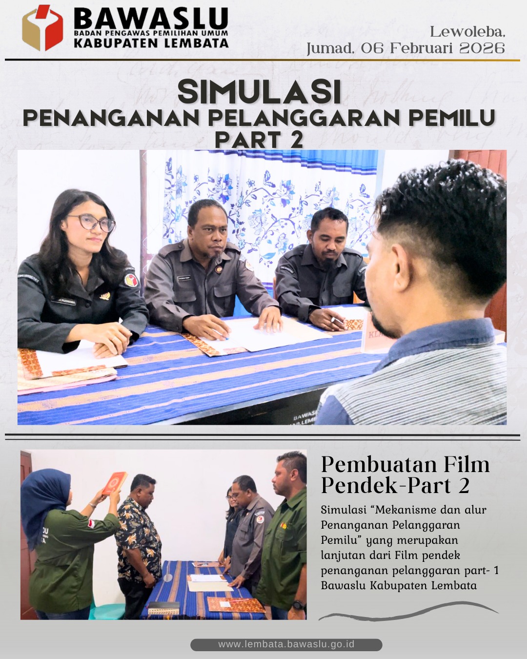 Simulasi Penanganan Pelanggaran Pemilu-Part 2