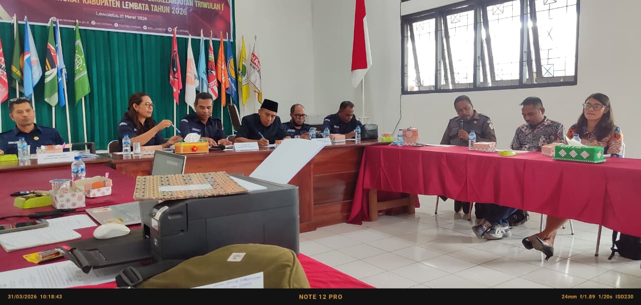 Bawaslu Lembata Awasi Pleno DPB Triwulan 1 Tahun 2026