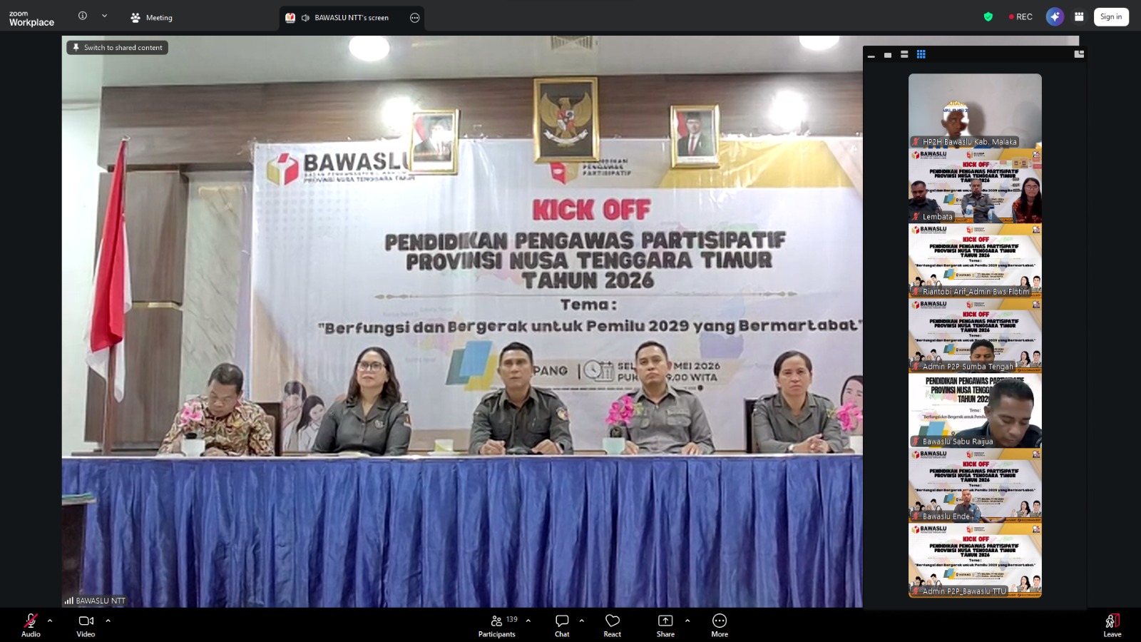 Kickoff P2P 2026 Bawaslu NTT.