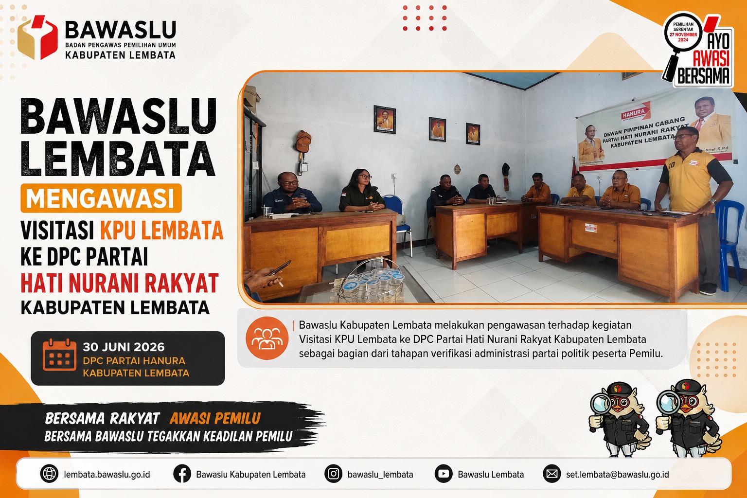 Visitasi Bawaslu dan KPU Lembata 