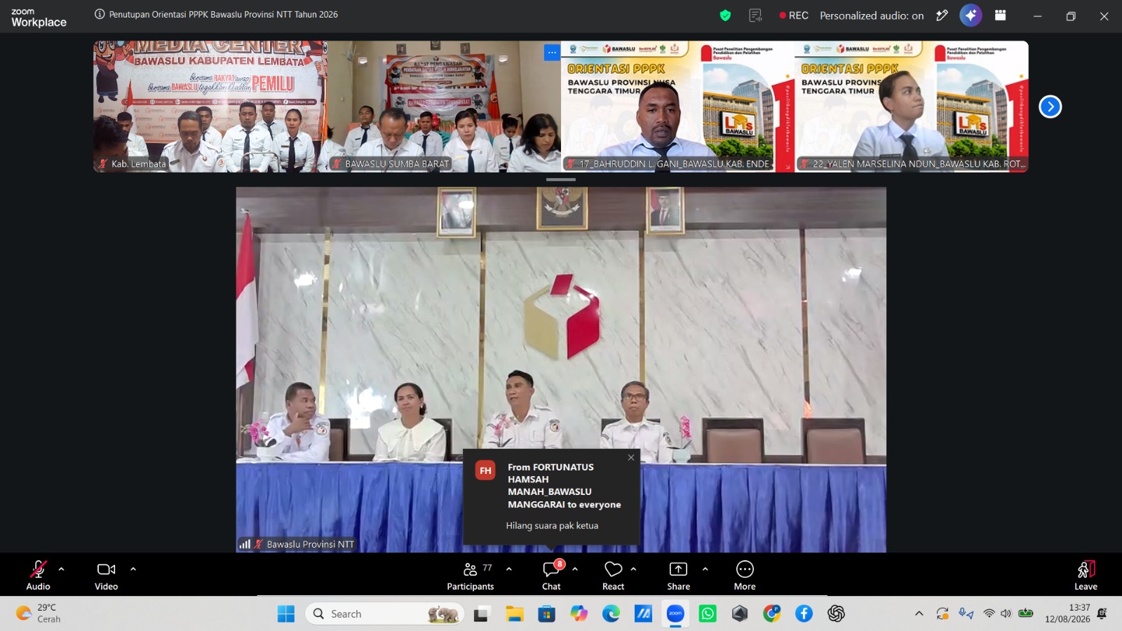 Bawaslu NTT Resmi Menutup Kegiatan Orientasi PPPK.