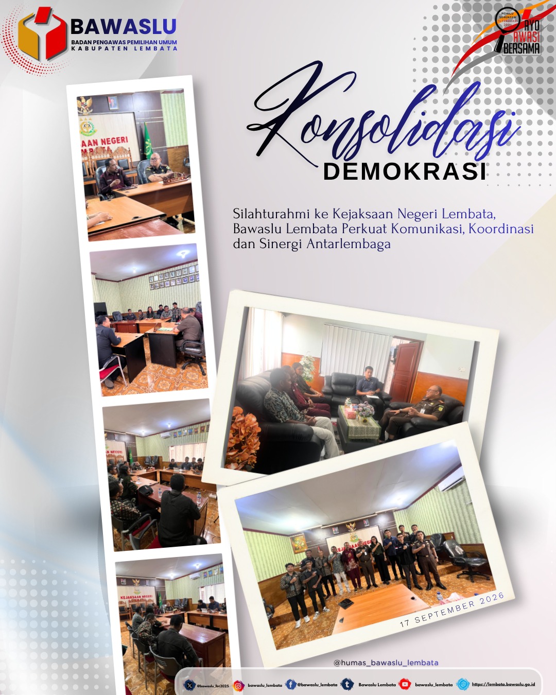 Silaturahmi Bawaslu Lembata ke Kejaksaan Negeri Lembata
