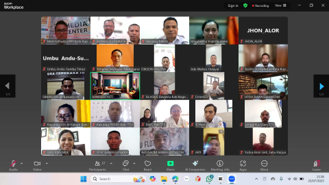 Staf Bawaslu Lembata hadir dalam Rakernis JDIH via Zoom