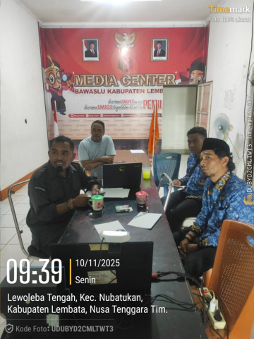 Bawaslu Lembata Ikut Zoom P2P