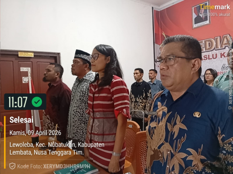 Bawaslu Lembata Hadiri HUT Bawaslu RI Via Daring