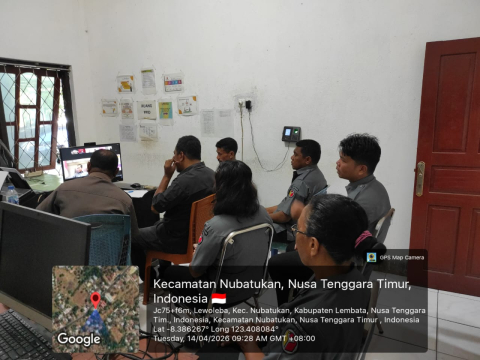 Bawaslu Lembata Dalam Rapat Via Zoom