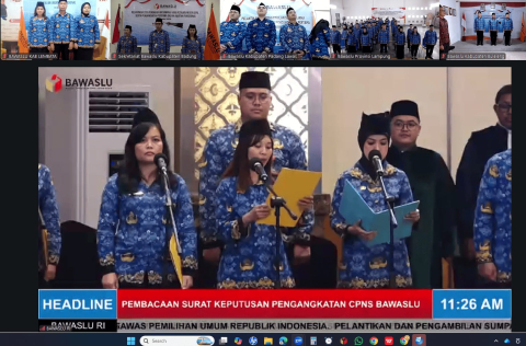 Pengambilan Sumpah/janji PNS Bawaslu 