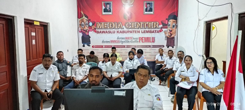 Bawaslu Lembata Ikuti Zoom