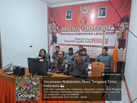 Bawaslu Lembata Ikuti Zoom
