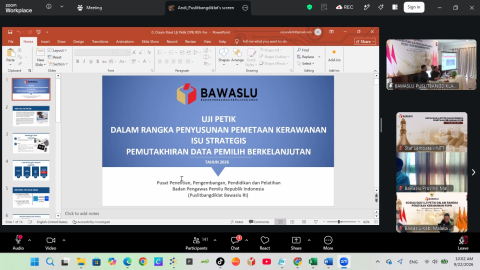 Sosialisasi PDPB oleh Bawaslu
