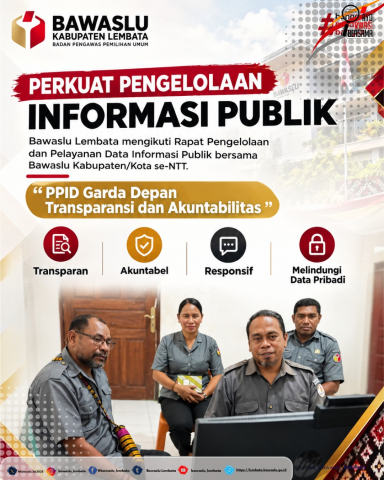 Bawaslu Lembata Ikuti Rapat Pengelolaan dan Pelayanan Data Informasi Publik