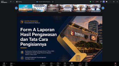 Rapat Daring Bersama Bawaslu NTT