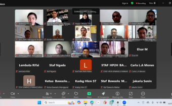 Bawaslu Lembata Rakernis JDIH Via Zoom