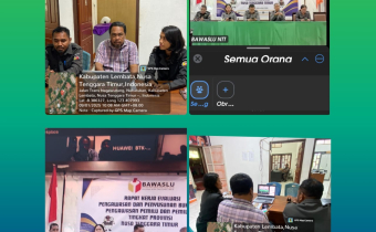 Ketua dan Anggota Bawaslu Kab. Lembata dalam Zoom