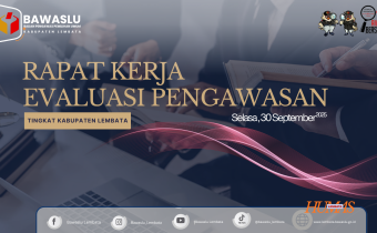 Ketua, Anggota dan Staf Bawaslu Lembata dalam Rapat Evaluasi Pengawasan