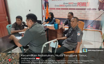 Ketua, Anggota dan Staf Bawaslu Lembata dalam zoom