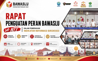 Bawaslu NTT Rapat Daring Bersama 22 Bawaslu Kab/Kota.