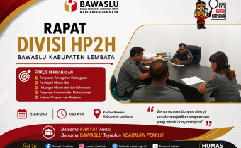 Rapat Internal Divisi HP2H Bawaslu Kabupaten Lembata.